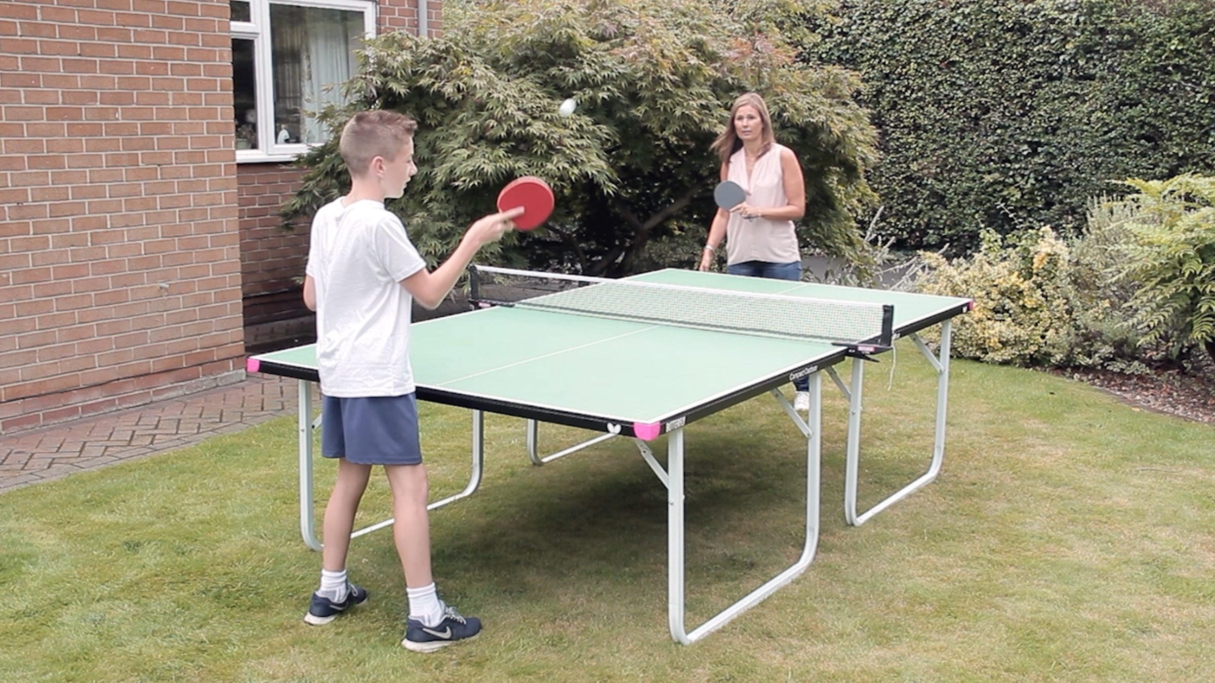 Compact Wheelaway Outdoor Table Tennis Table (Blue)