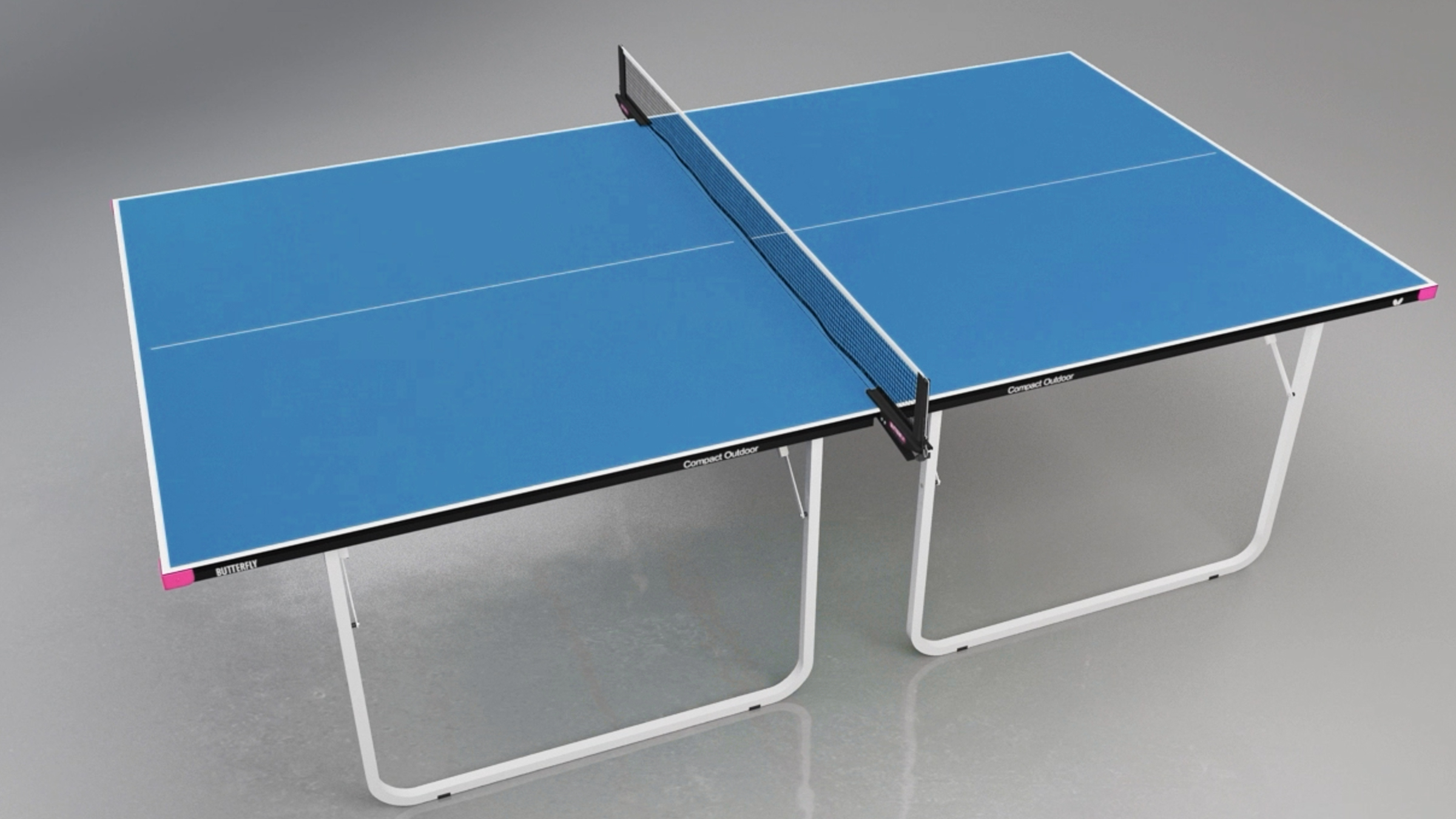 Compact Wheelaway Outdoor Table Tennis Table (Blue)