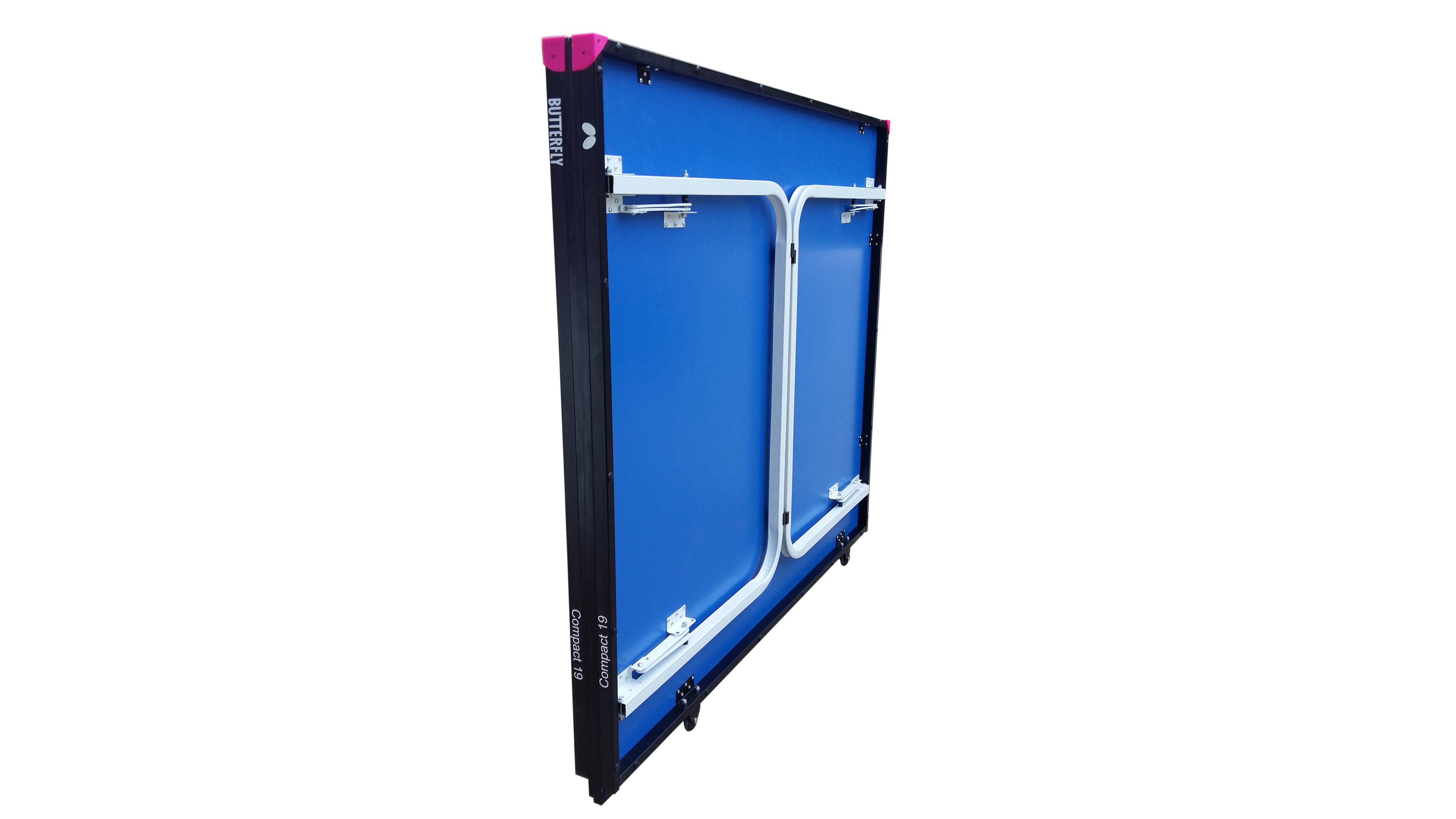 Compact 19 Blue Indoor Home Wheelaway Table Tennis Table