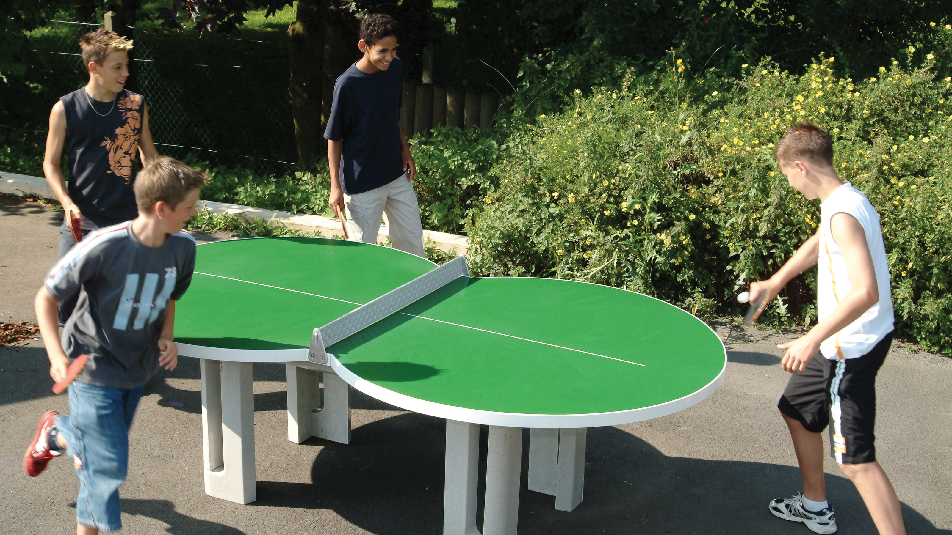Figure Eight Concrete Table Tennis Table