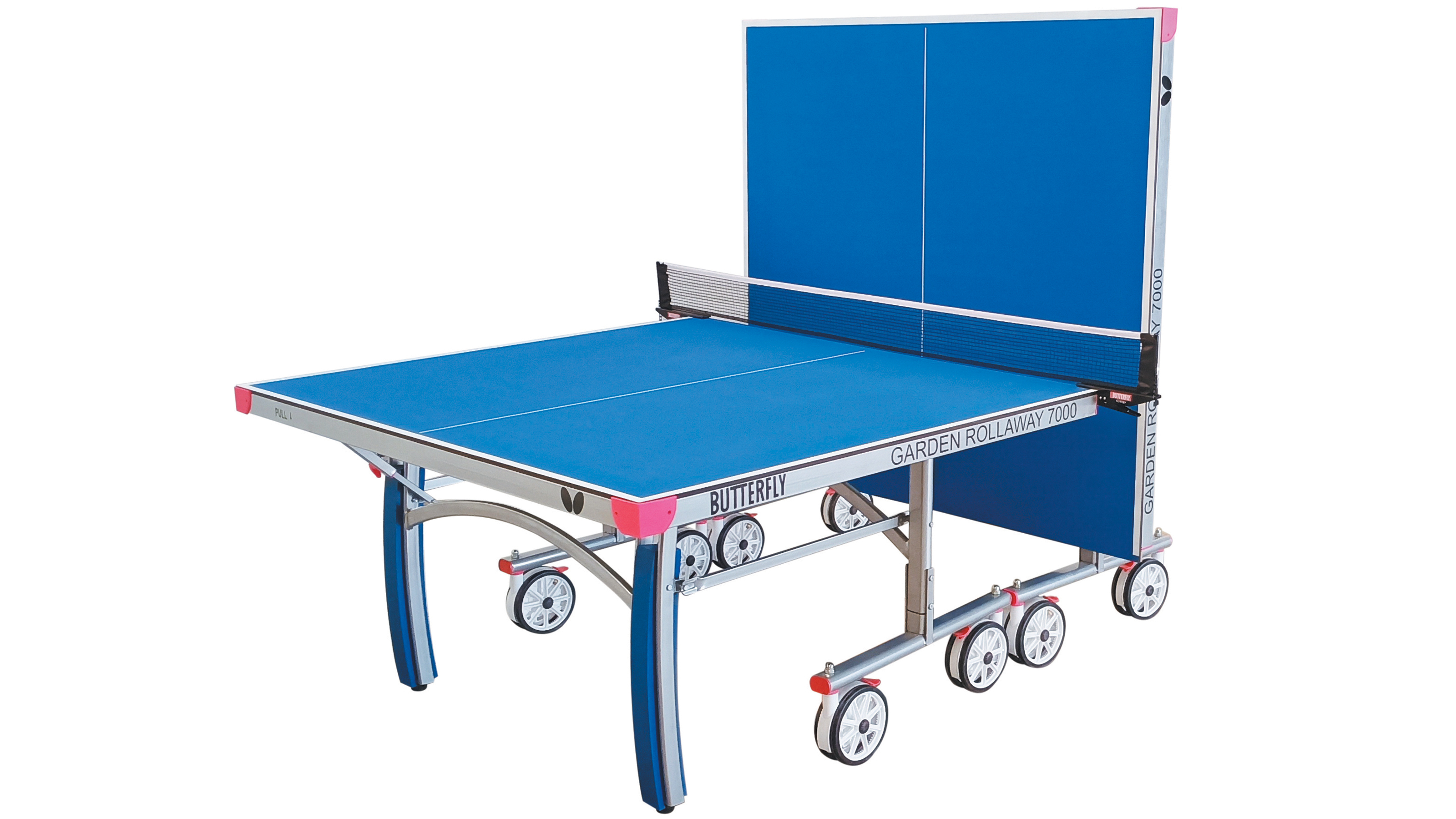 Garden 7000 Rollaway 7mm Outdoor Table Tennis Table (Blue)
