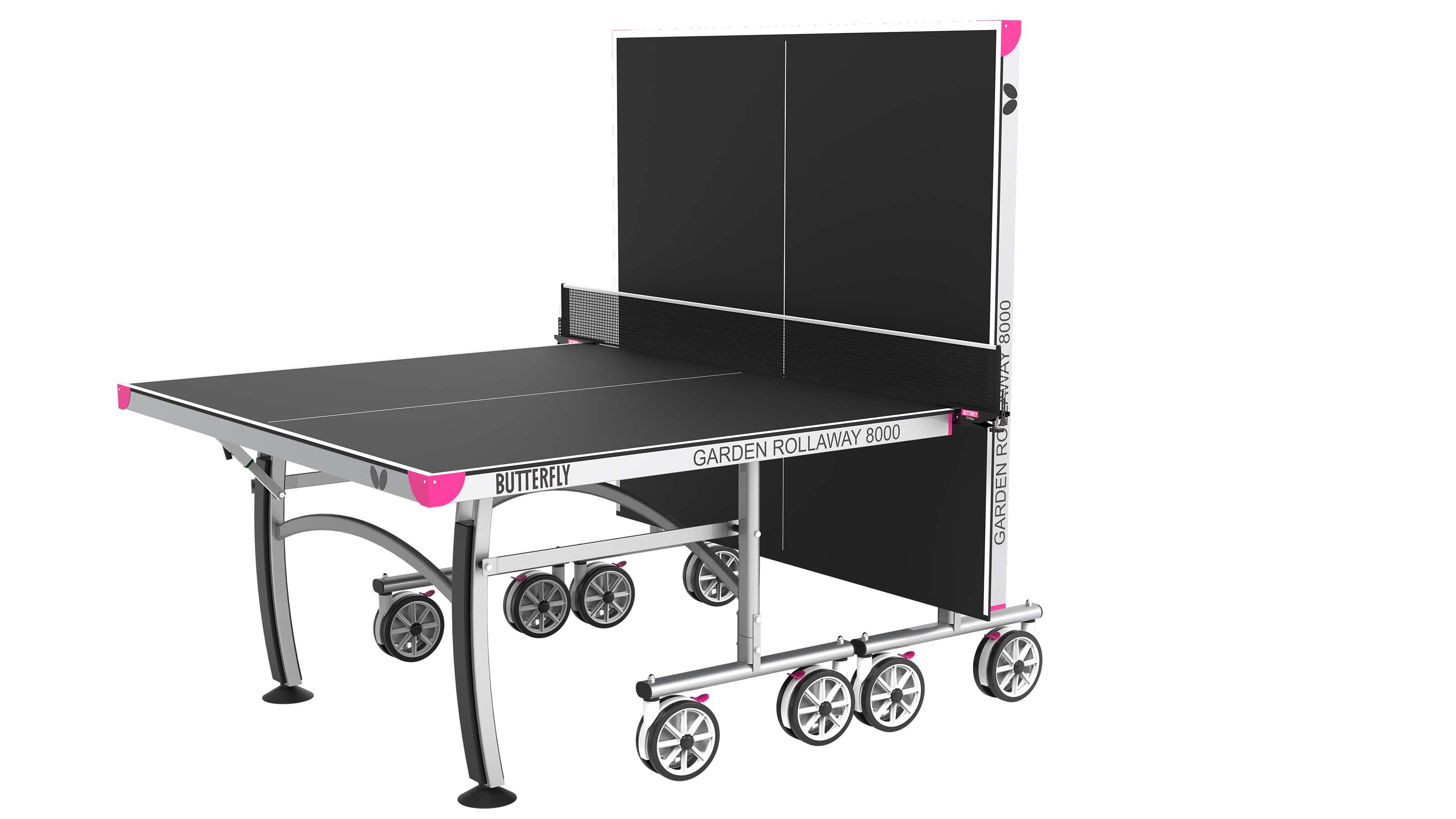 Garden 8000 Rollaway 8mm Outdoor table tennis table (Black)
